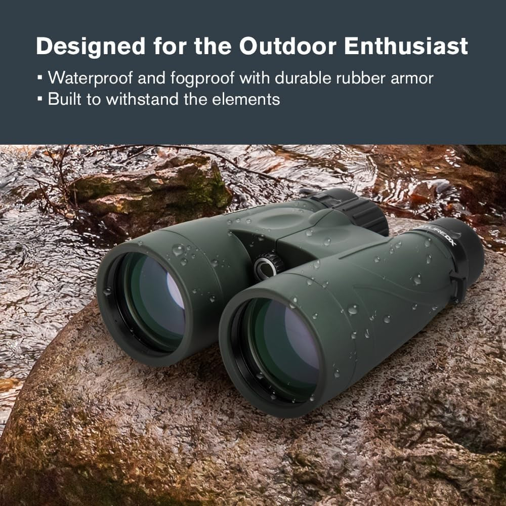 12x56 Waterproof Binoculars HD Long-Range Birdwatching Hunting Outdoor Travel