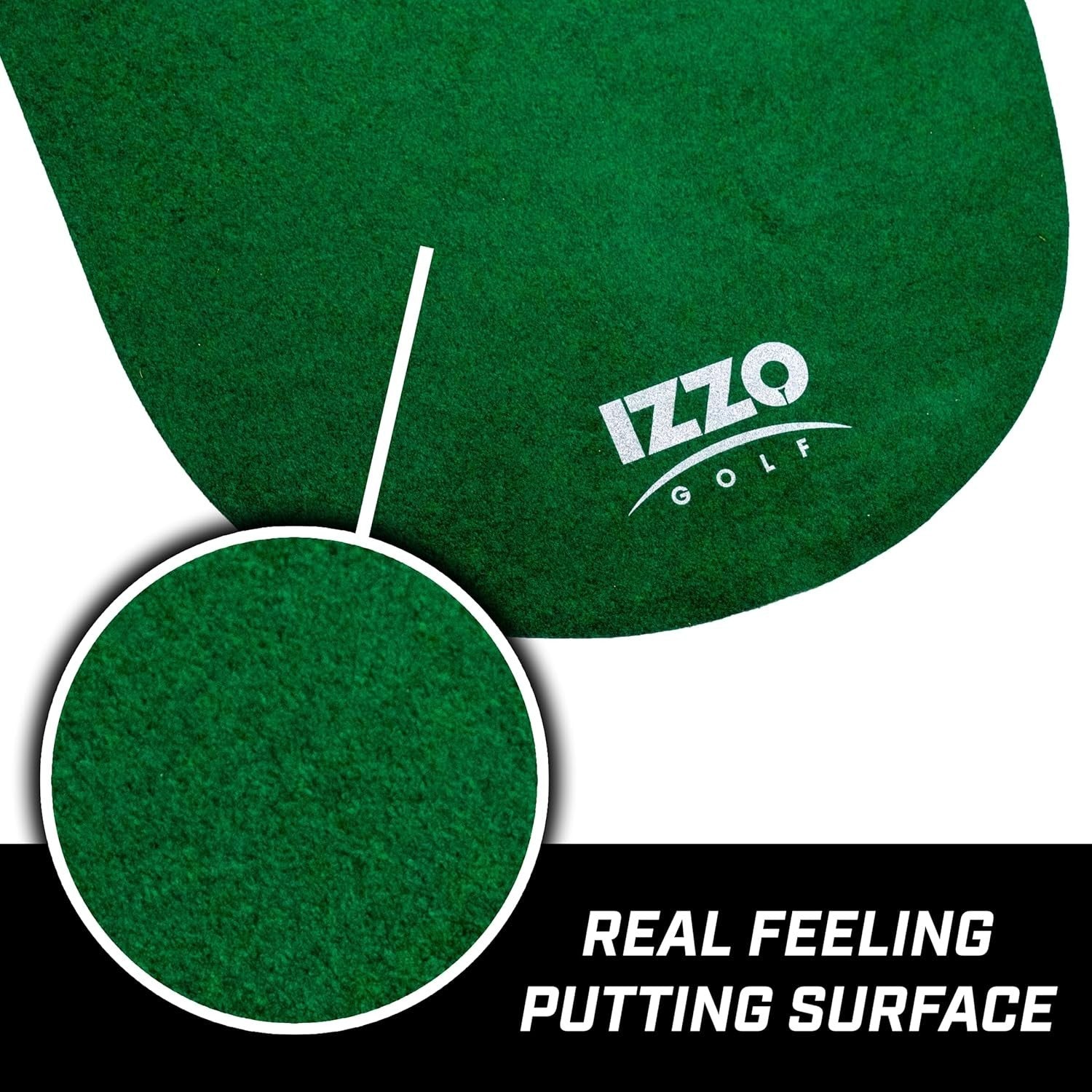Golf Putting Mat 3x3ft Training Green 3 Hole Practice Indoor Outdoor