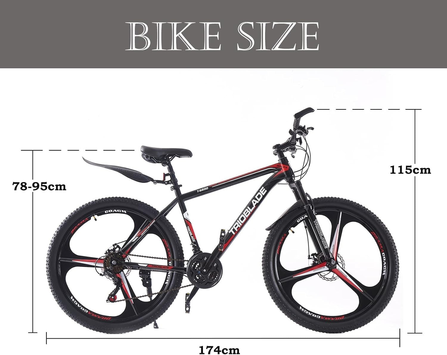 27.5" Mountain Bike 21-Speed Shock Absorber Disc Brakes Durable Frame