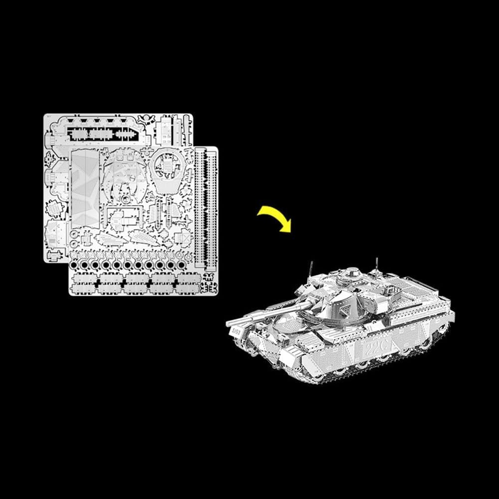 3D Metal Tank Puzzle Model Kit, DIY Military Jigsaw, Durable Stainless Steel