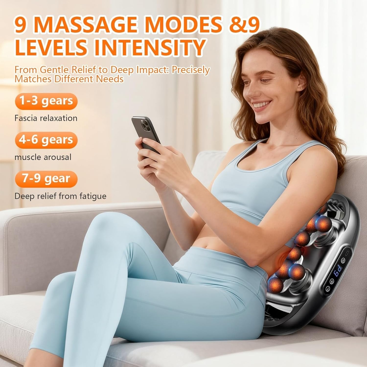 22 Head Deep Tissue Massage Gun Full Body Back & Neck Massager 9 Speeds