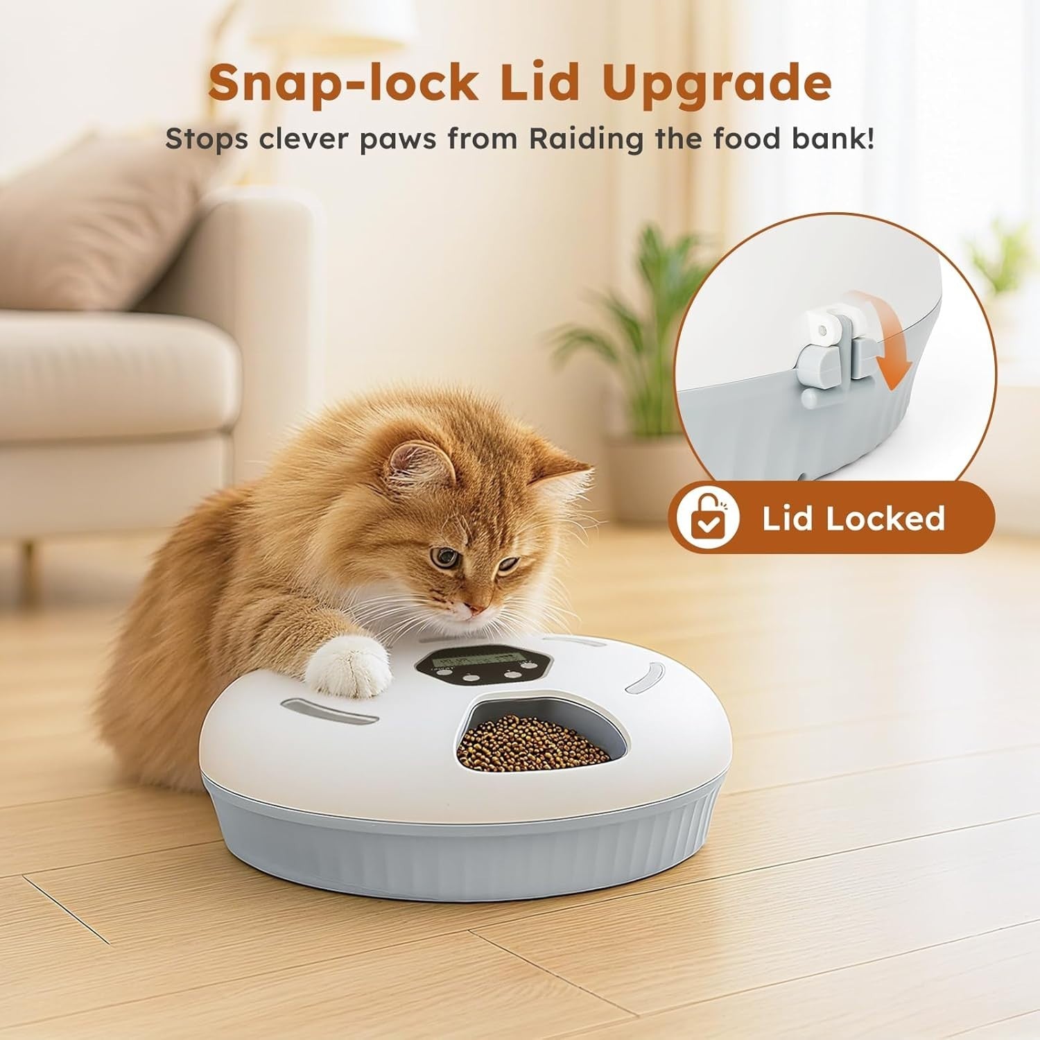 Automatic Wet Food Pet Feeder Timer 6 Meal Refrigerated Cat Dog Bowl
