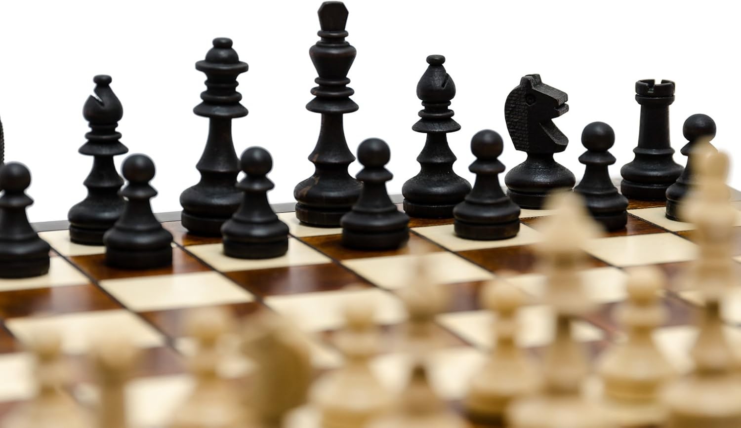 Magnetic 28cm Wooden Chess Set | Portable Folding Travel Board | Handcrafted Gam