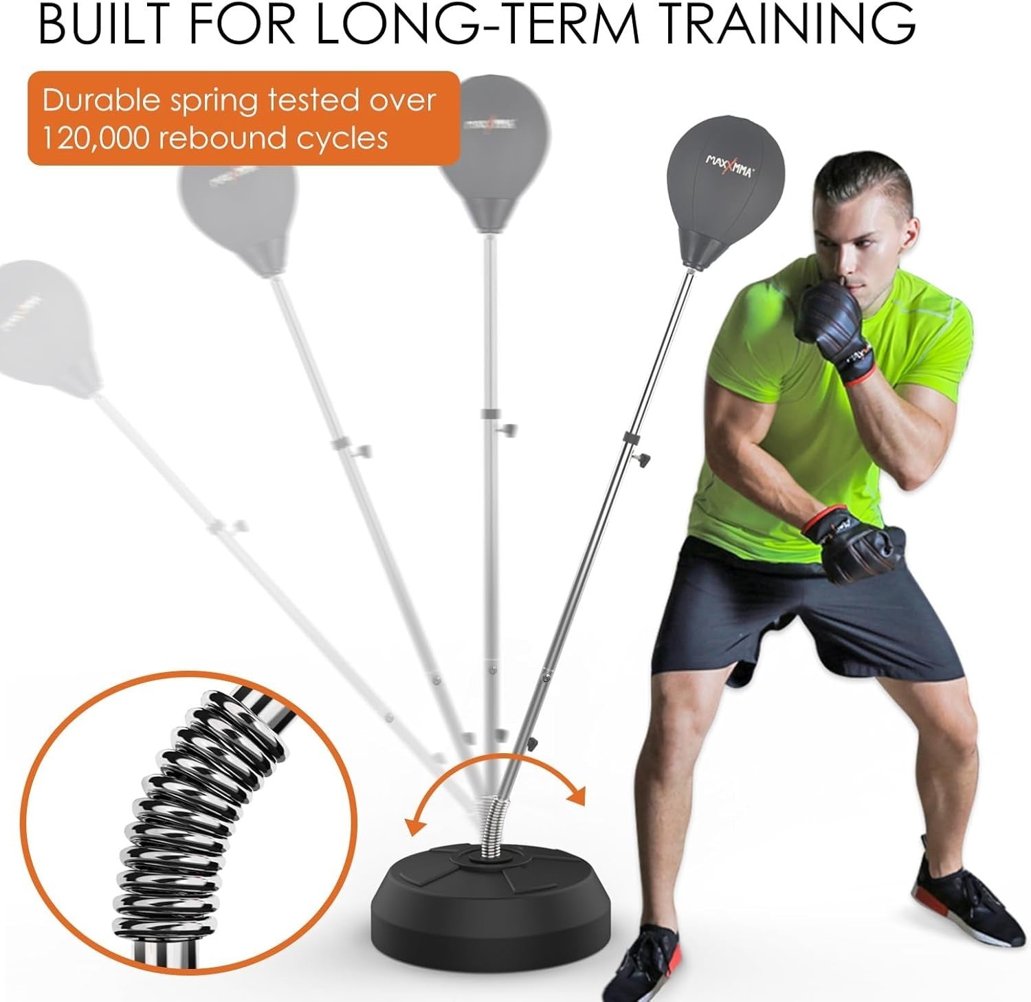 Freestanding Reflex Boxing Trainer Adjustable Speed Home MMA Gym