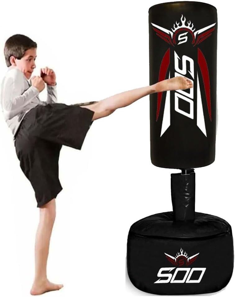 Kids Boxing Punch Bag 3ft–4ft Adjustable MMA Training Set Gloves