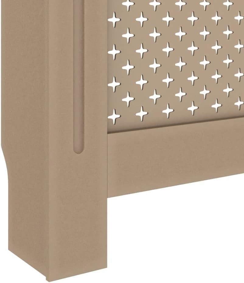 Modern Radiator Cover Cabinet 152x19x81cm MDF Wooden Heater Enclosure Brown