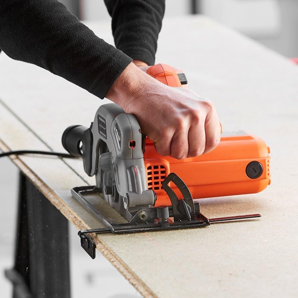 1250W Circular Saw 66mm Cut with Laser + Heavy Duty Workbench Clamp Stand