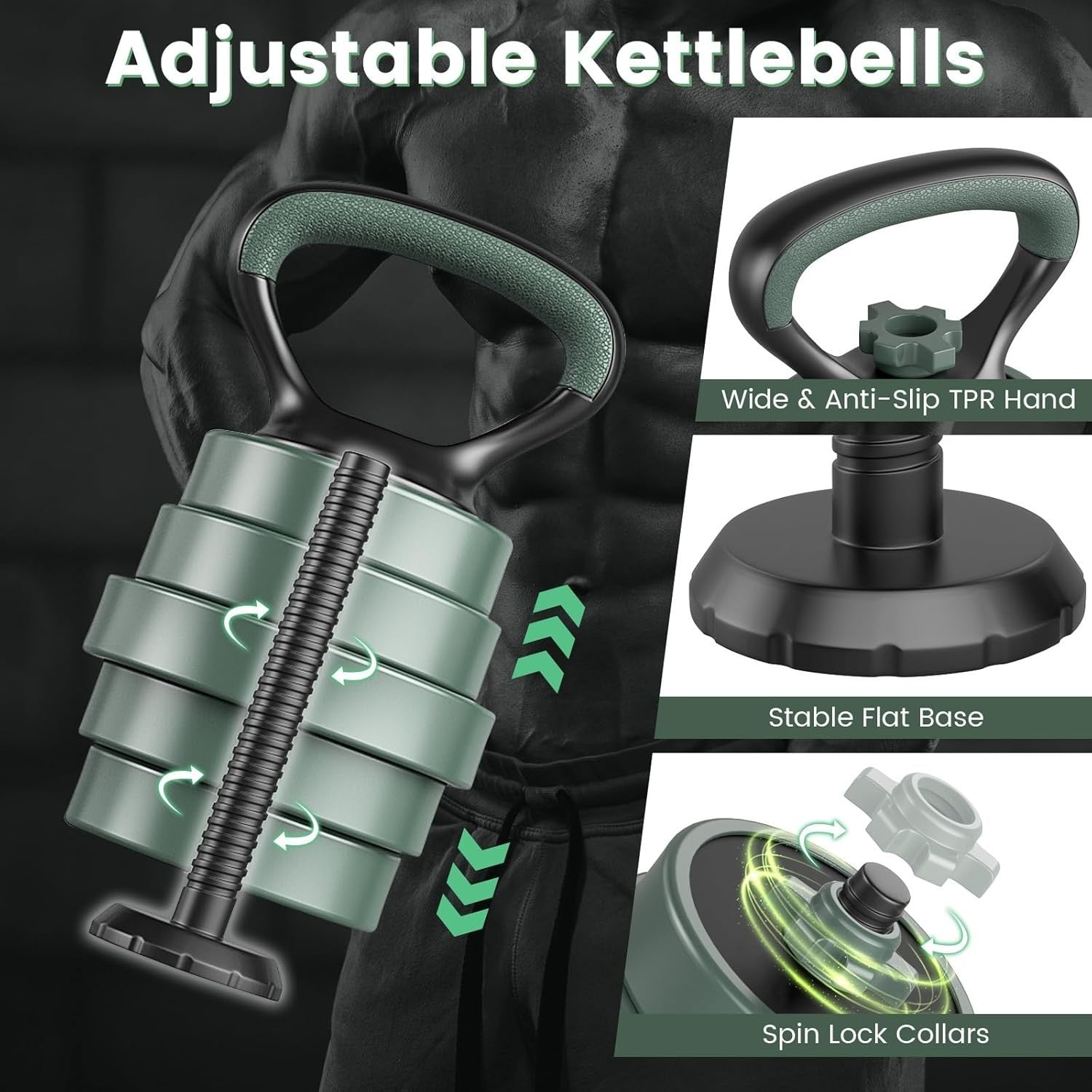 21kg 4-in-1 Adjustable Dumbbell Barbell Kettlebell Push Up Home Gym