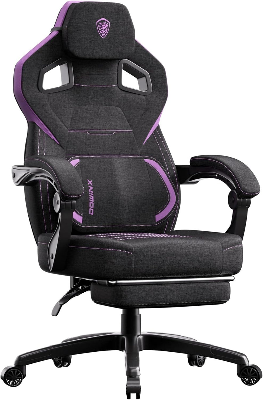 Ergonomic Gaming Chair Wide Back Heavy Duty Recliner Fabric Desk Office Seat