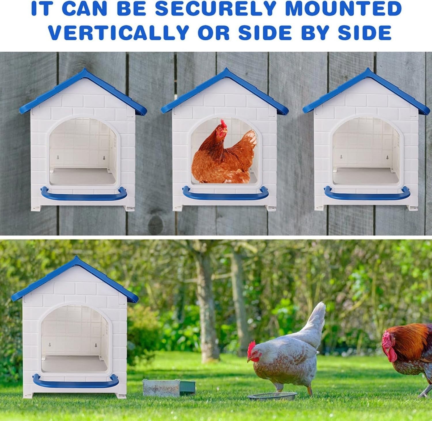 Plastic Chicken Nesting Box Single Compartment PVC Roof