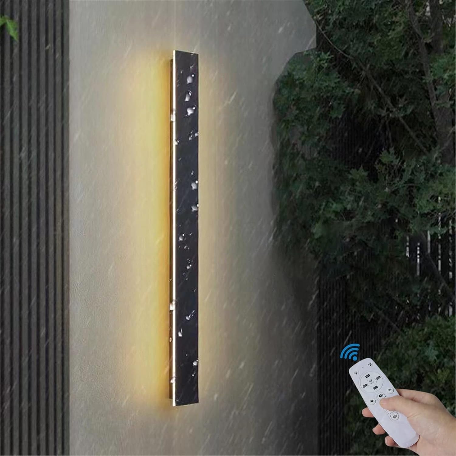 120cm 66W Dimmable LED Wall Light w/ Remote – IP65 Outdoor Sconce