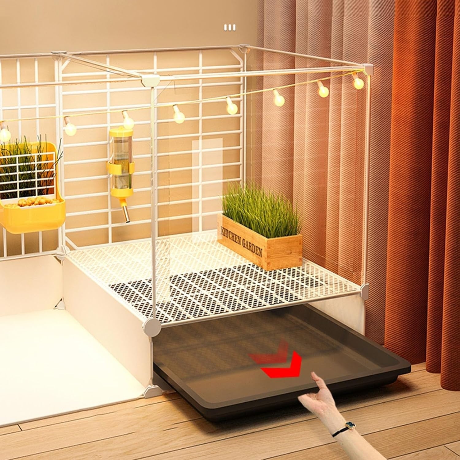 Rabbit Cage Indoor Clear Panel Playpen Portable Metal Wire Bunny Enclosure