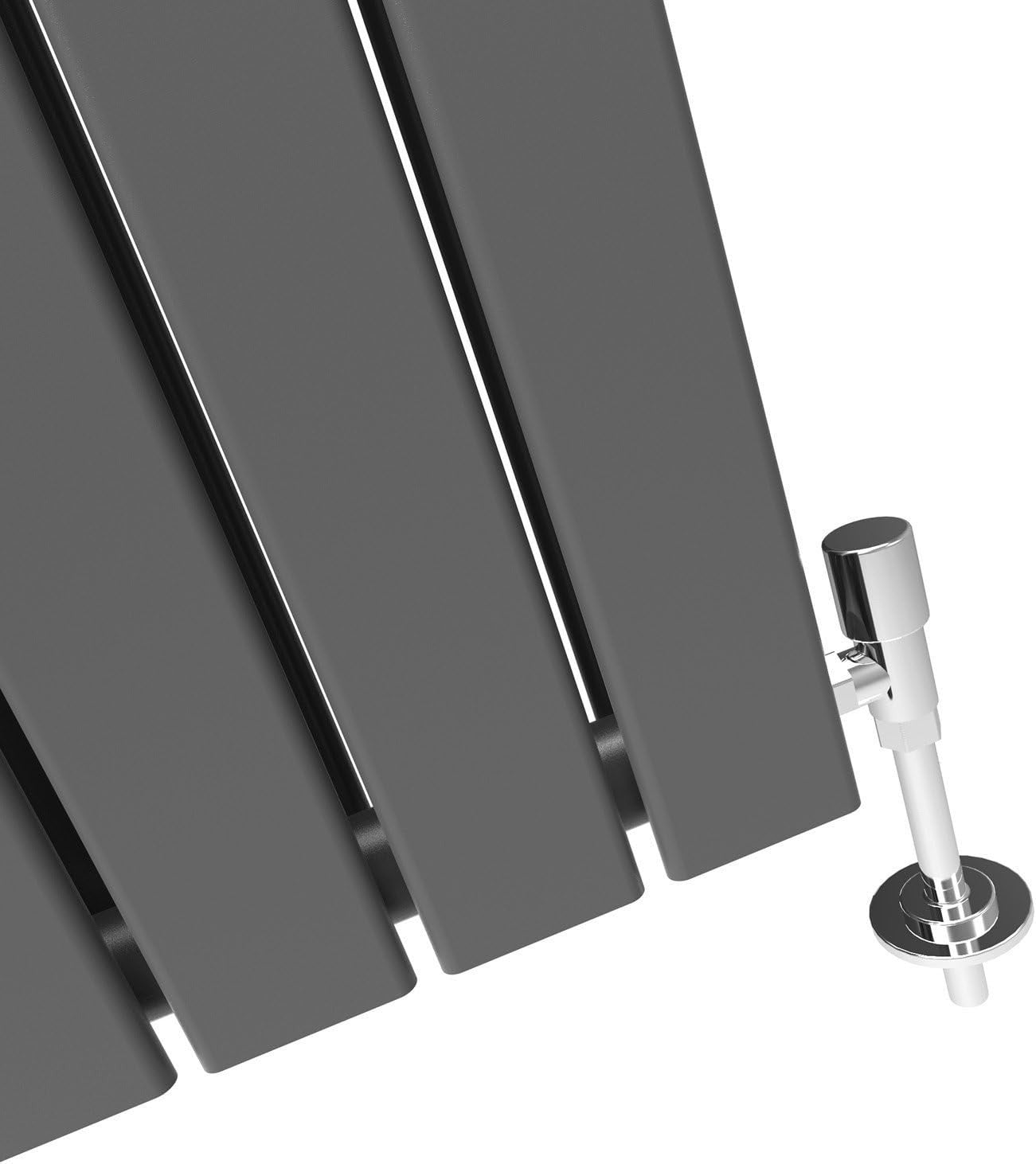 Vertical Designer Radiator Anthracite 1800x300 Double Flat Panel BathroomVertica