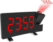 Projection Alarm Clock Large LED Display FM Radio Snooze Bedside