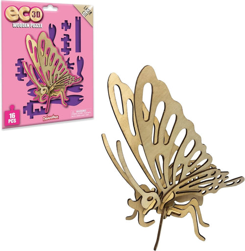 3D Wooden Butterfly Puzzle DIY Kit – Eco Craft Toy for Kids & Parties