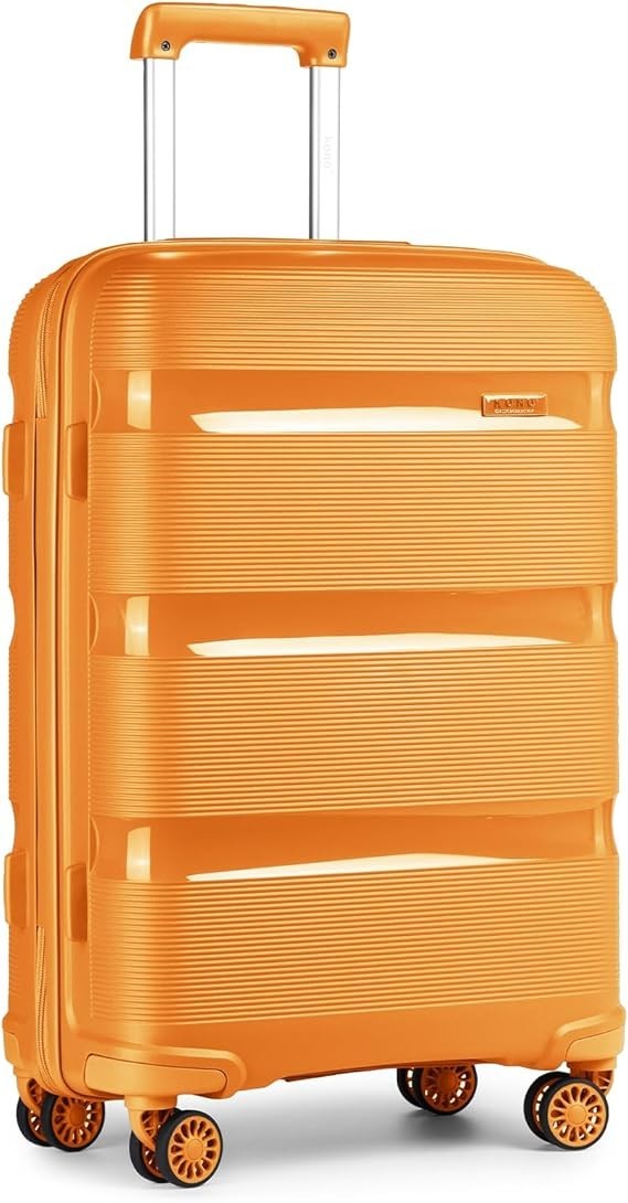 24 Inch PP Hard Shell Carry On Suitcase 4 Spinner Wheels TSA Lock