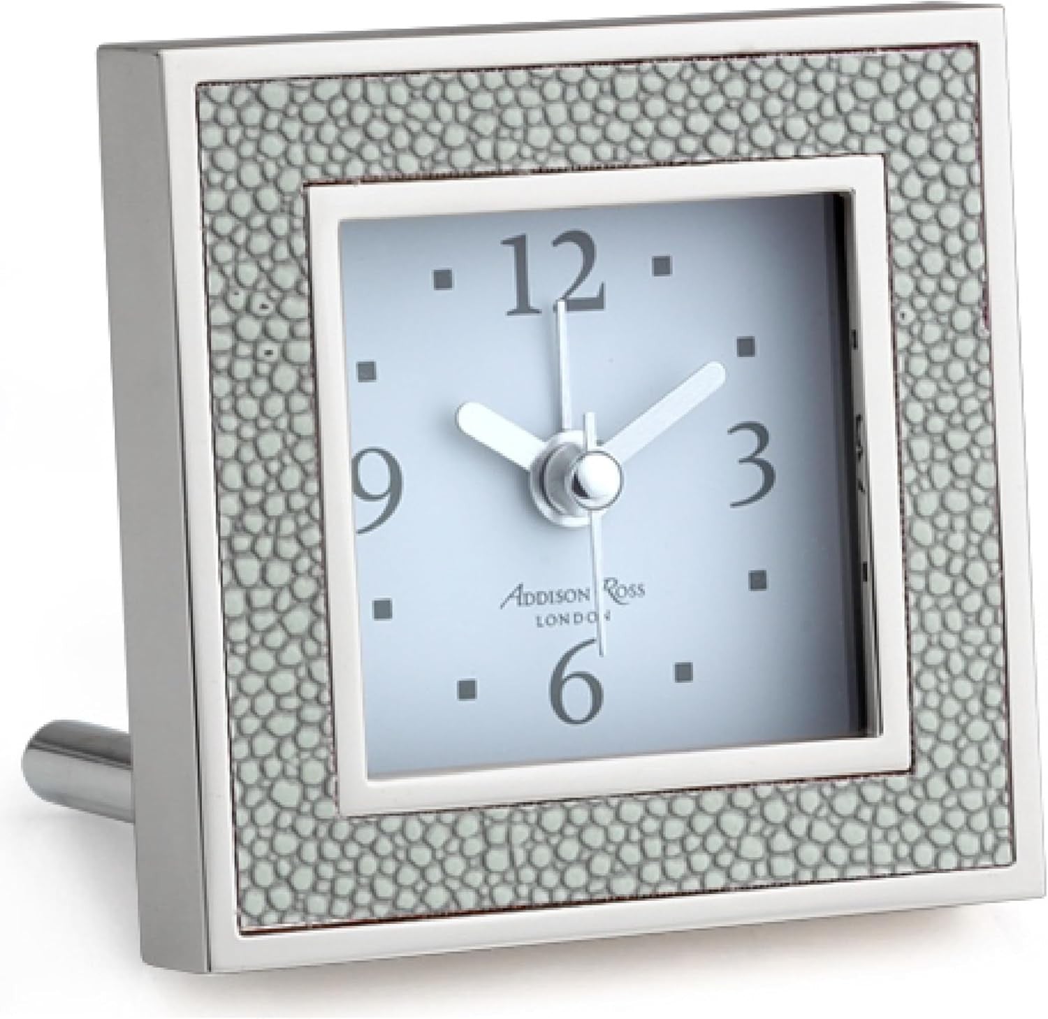Silent Sweep Square Bedside Alarm Clock Compact Luxury Night