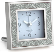 Silent Sweep Square Bedside Alarm Clock Compact Luxury Night