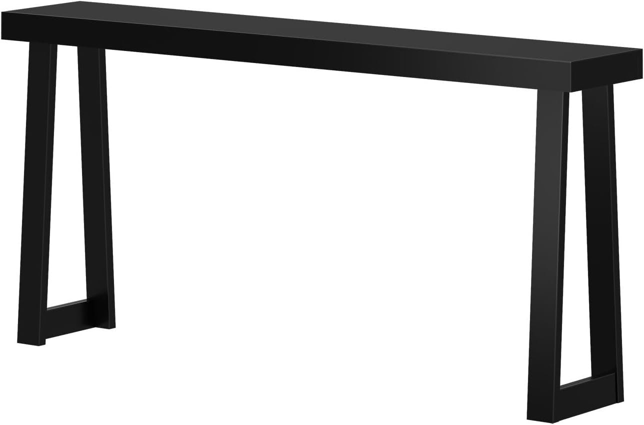 66 Inch Solid Pine Wood Console Table – Slim Entryway Sofa Accent