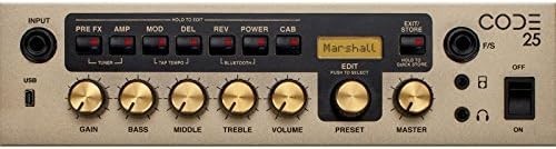 CODE25 25W 1x10" Digital Guitar Combo Amp Black with 24 FX & Presets