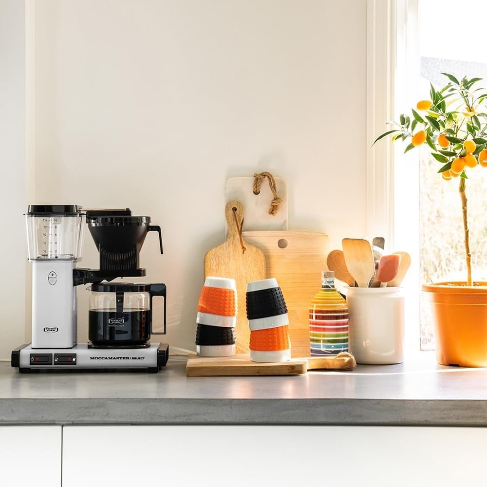 Premium Drip Coffee Maker 1.25L | Fast Brew, Quiet & Efficient, Matte Silver