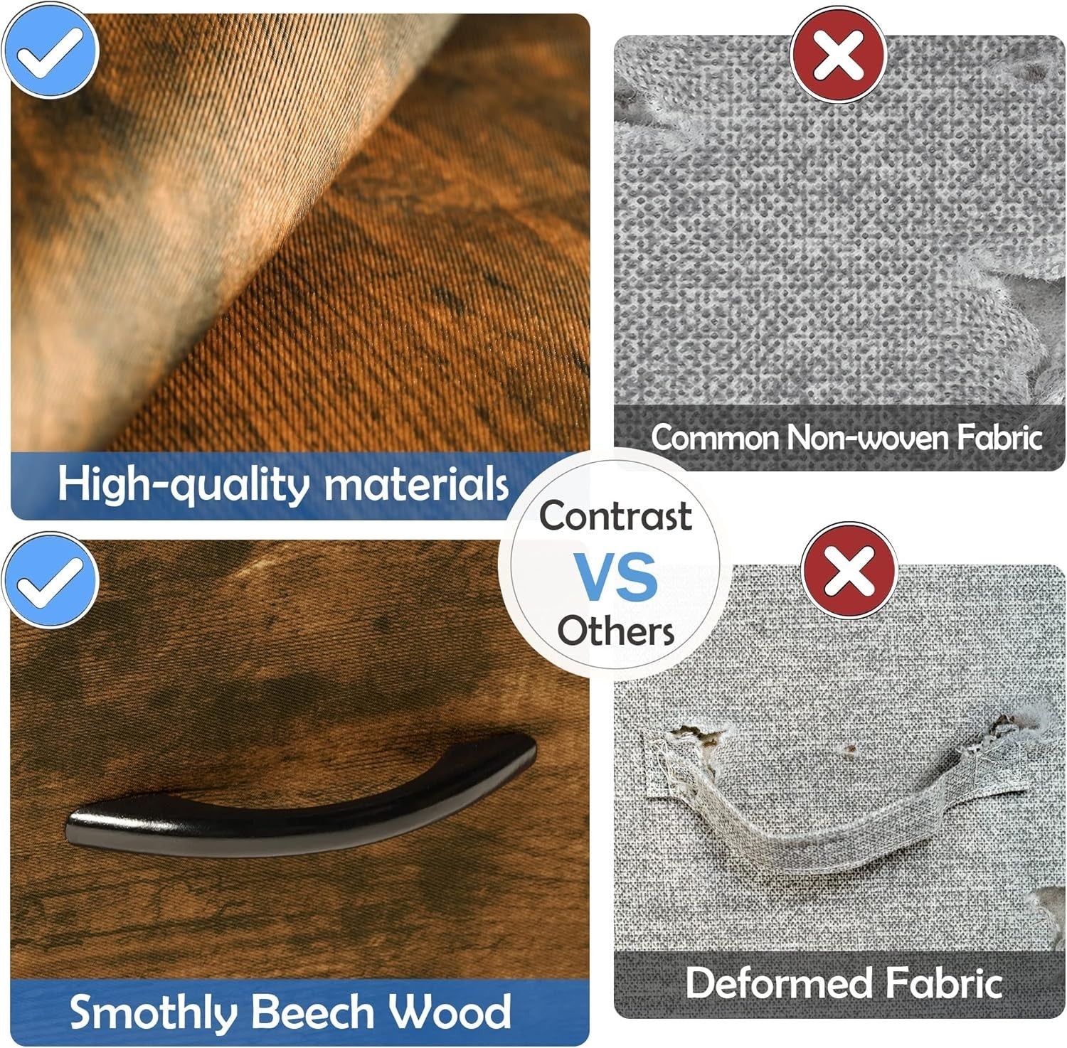 9 Drawer Fabric Dresser Storage Organizer | Bedroom, Living Room, Nursery