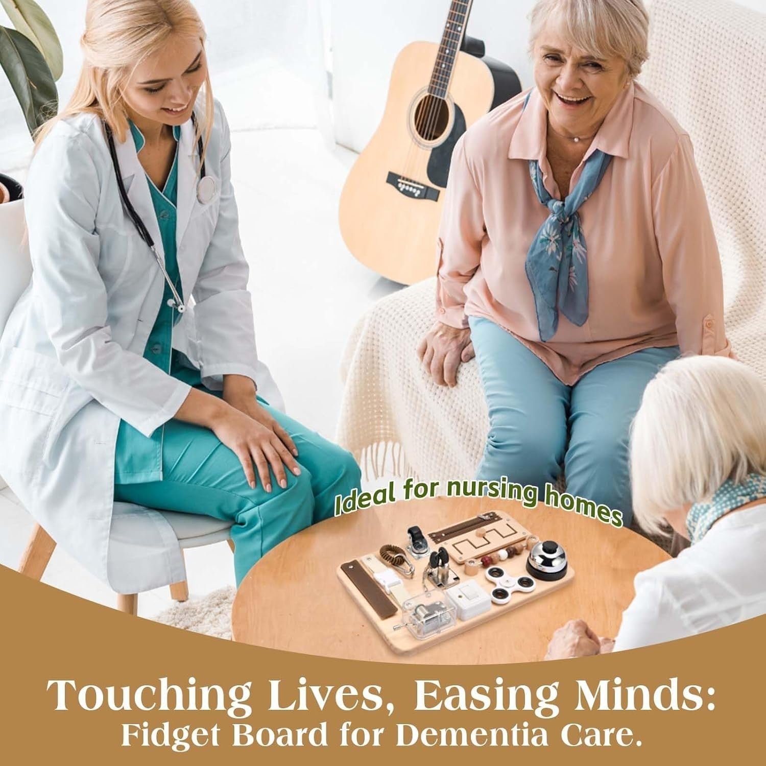 Dementia Fidget Busy Board Sensory Activity Toy for Seniors Anxiety