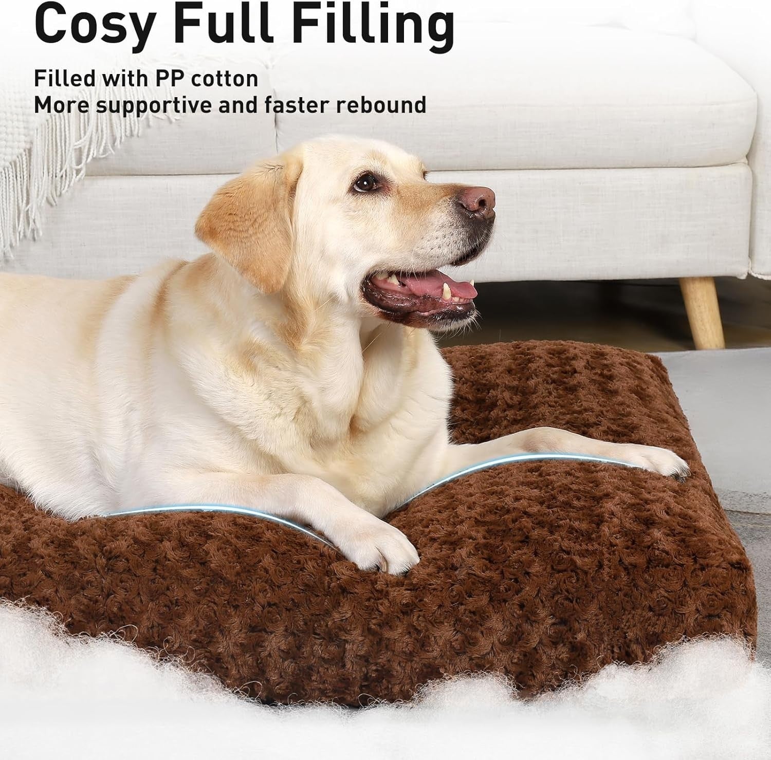 XL Calming Dog Bed Washable Crate Mattress 105x70x9cm