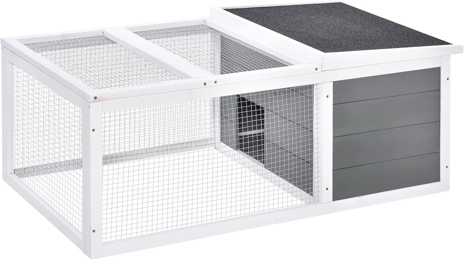 Wooden Rabbit Hutch 115cm Outdoor Pet Cage Run Roof