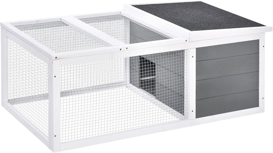 Wooden Rabbit Hutch 115cm Outdoor Pet Cage Run Roof