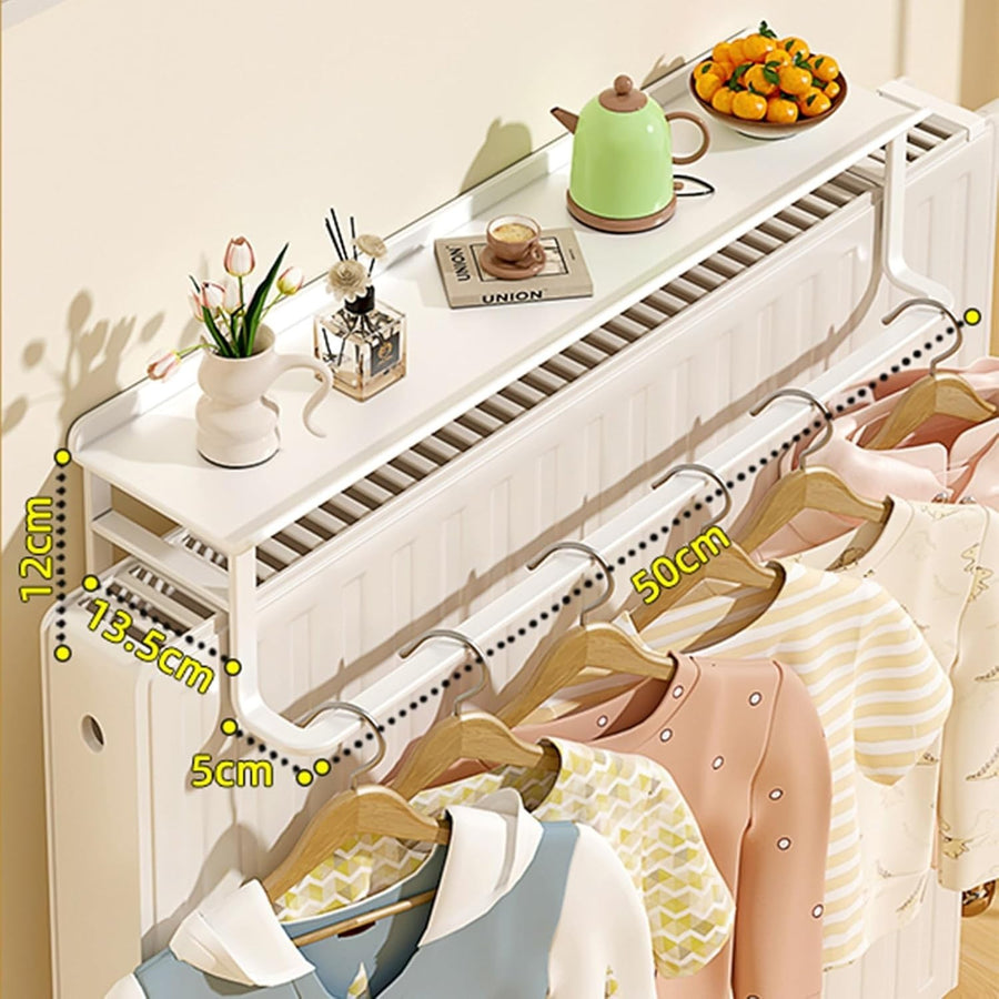 Metal Radiator Top Shelf for Plants, Towels & Home Storage 50cm White