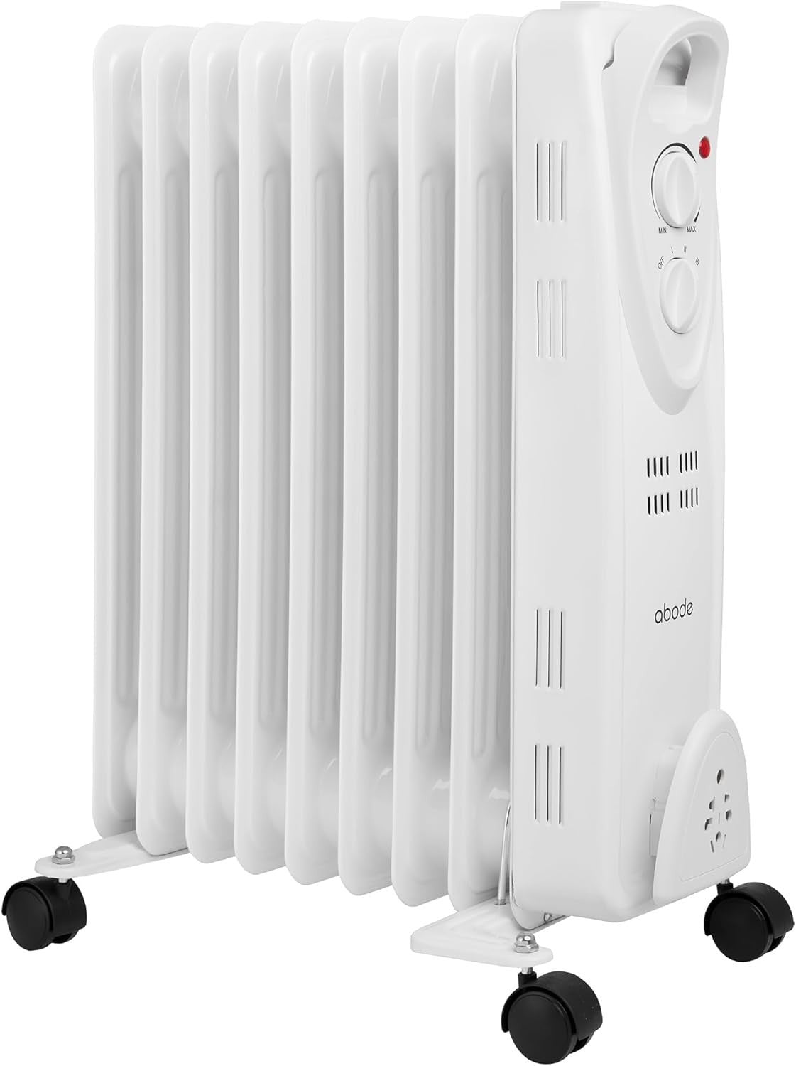 2000W Oil Filled Radiator Heater 9 Fin Portable Electric Thermostat