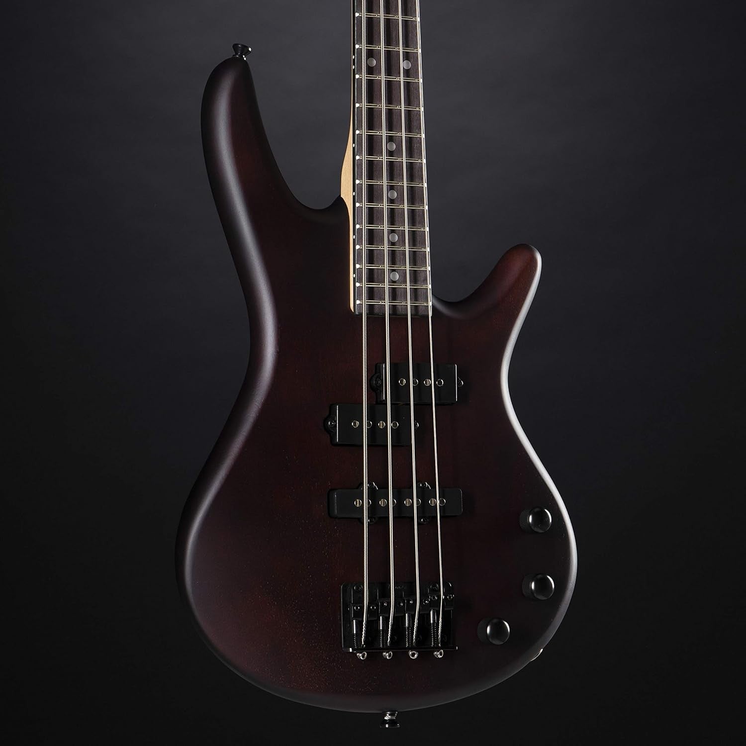 3/4 Short Scale Electric Bass Guitar Walnut Finish