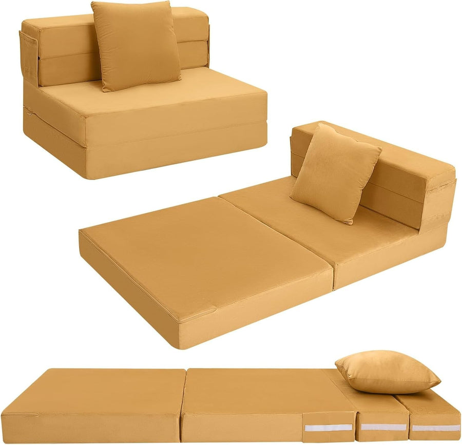Folding Sofa Bed Chair Single 3in1 Mattress Guest Futon Seat Foam