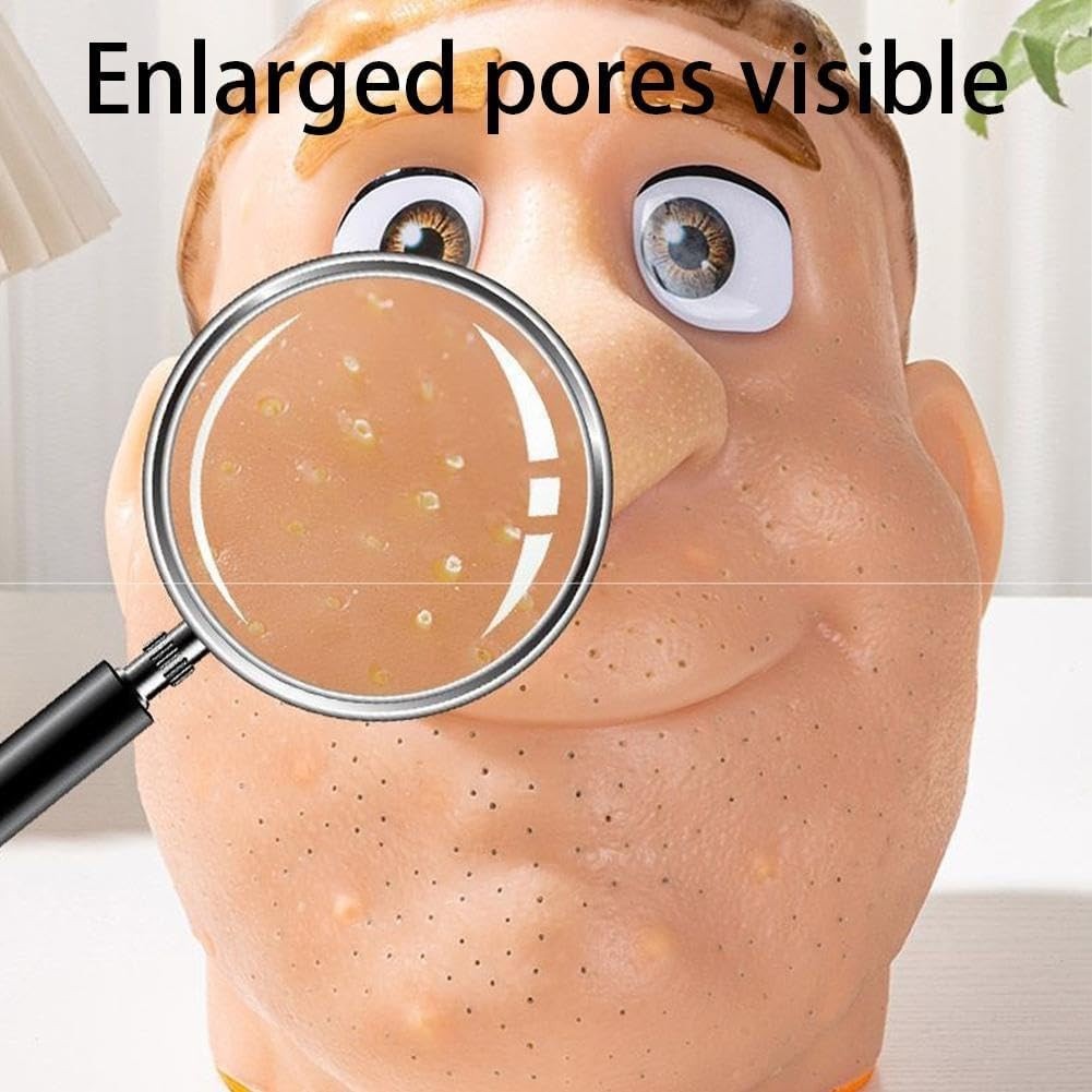 Black Pimple Popper Fidget Face Silicone Zit Stress Relief Toy