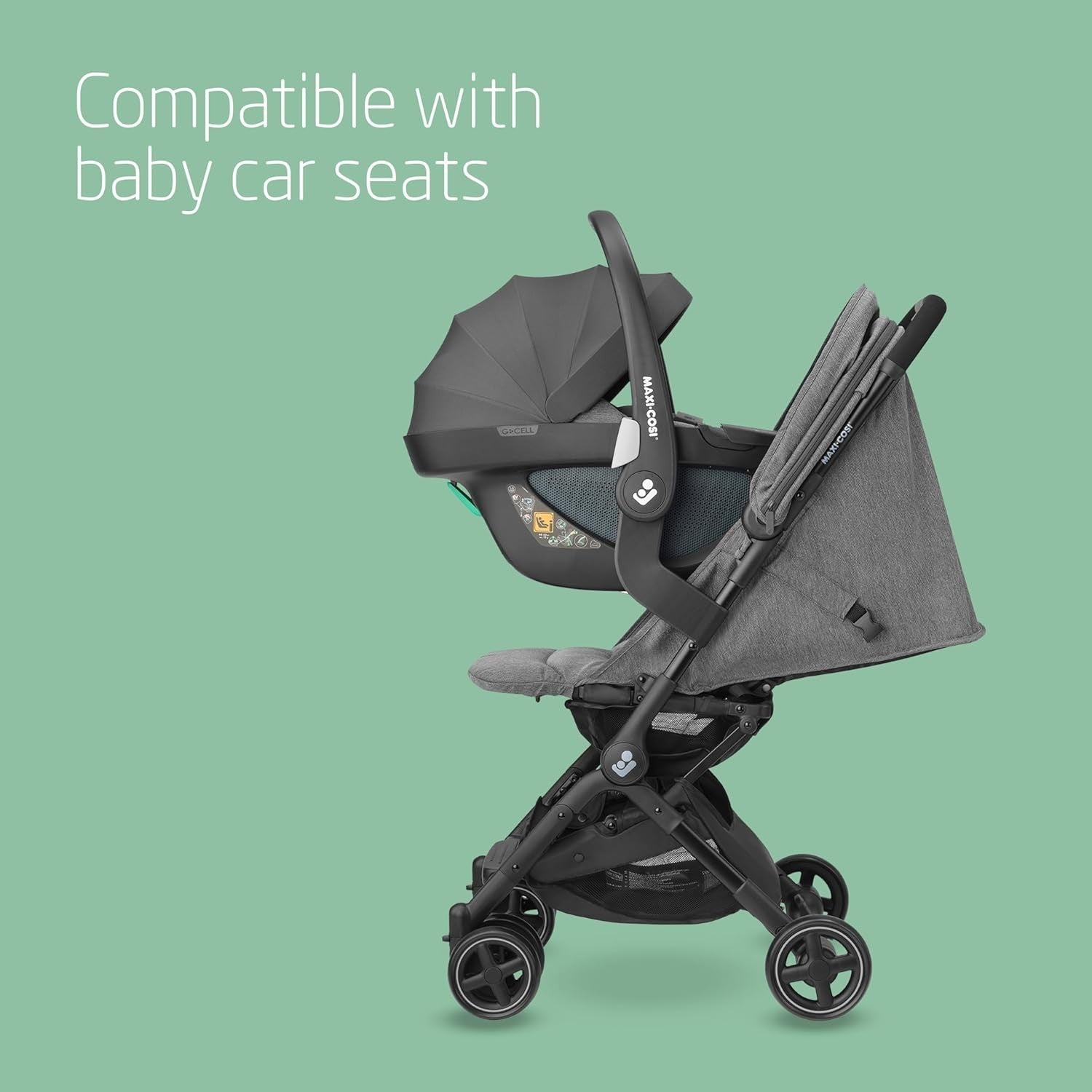 Lightweight Compact Stroller Auto Fold Lie-Flat Pushchair 0-22kg Select Grey