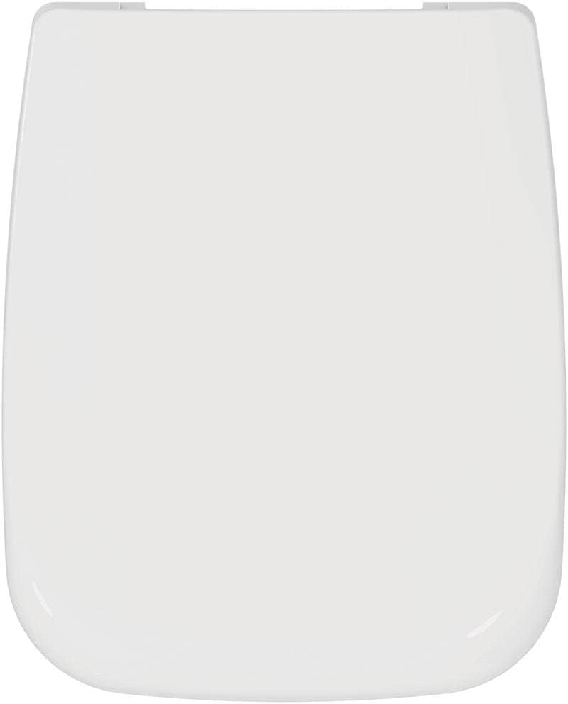 Ventuno Toilet Seat White Stainless Steel Hinges Durable Easy Clean