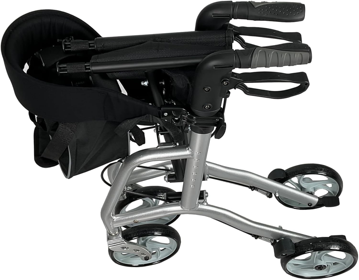 Ultra Lightweight 4 Wheel Rollator Walker with Seat Folding Aluminium Frame