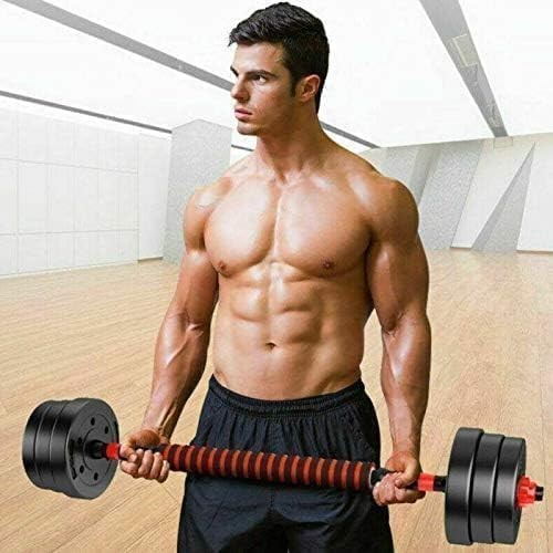 30kg Adjustable Dumbbell Barbell Set Non Slip Home Gym Free Weights