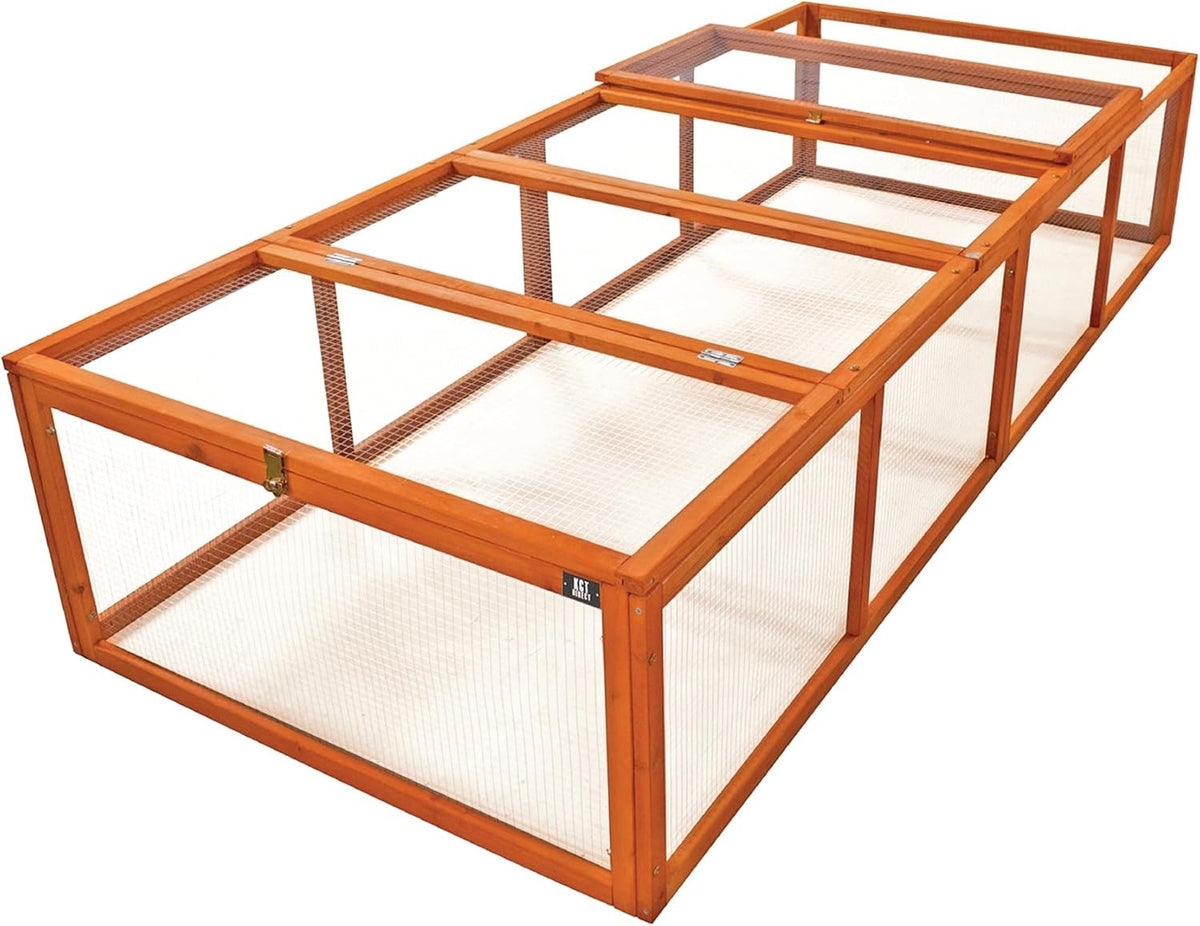 8ft Outdoor Rabbit Run Large Wooden Enclosure Secure Exercise Pen