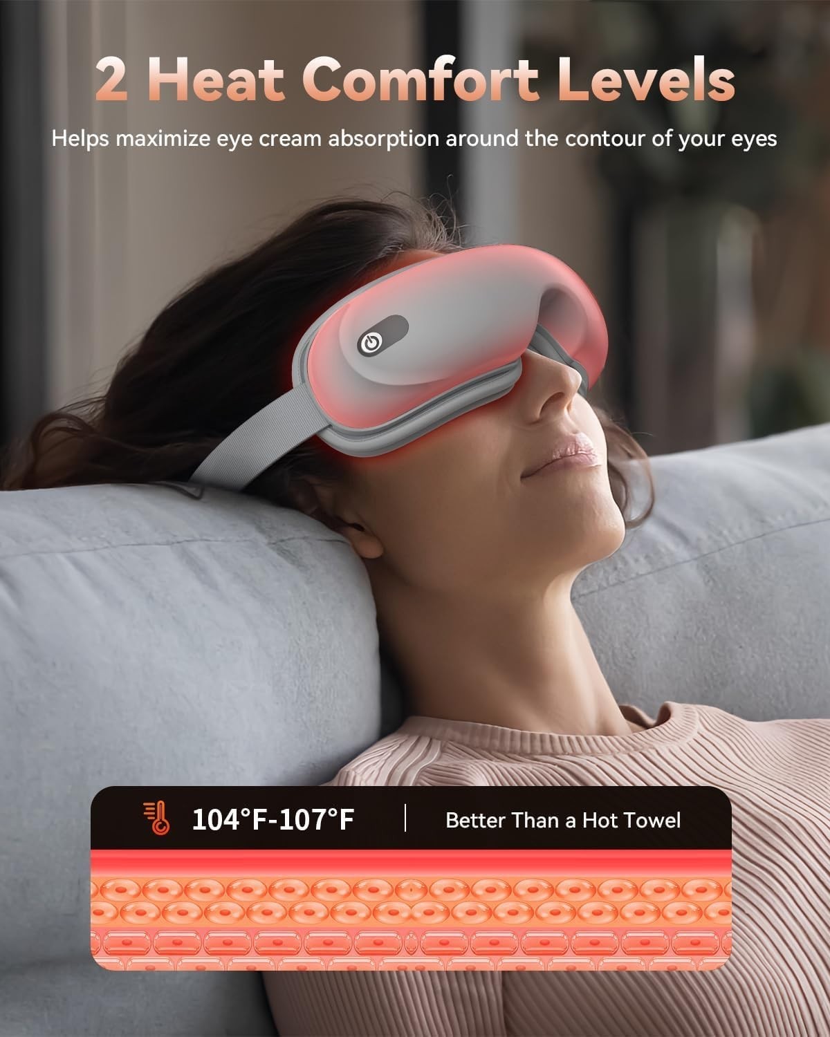 Heated Eye Mask Bluetooth Music Sleep Relaxation Gift
