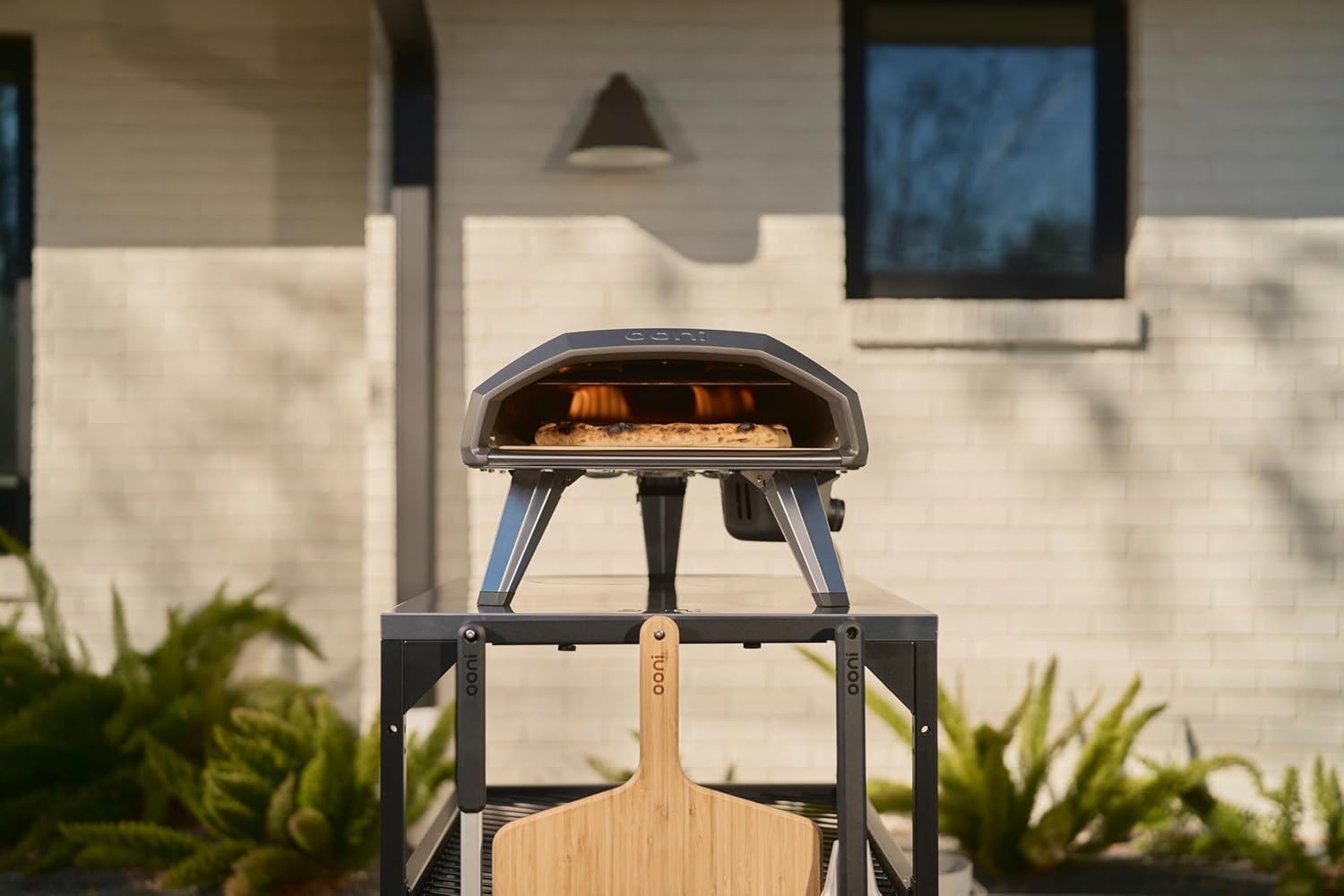 14" Gas Outdoor Pizza Oven Portable Propane Stone Fast Heating Black
