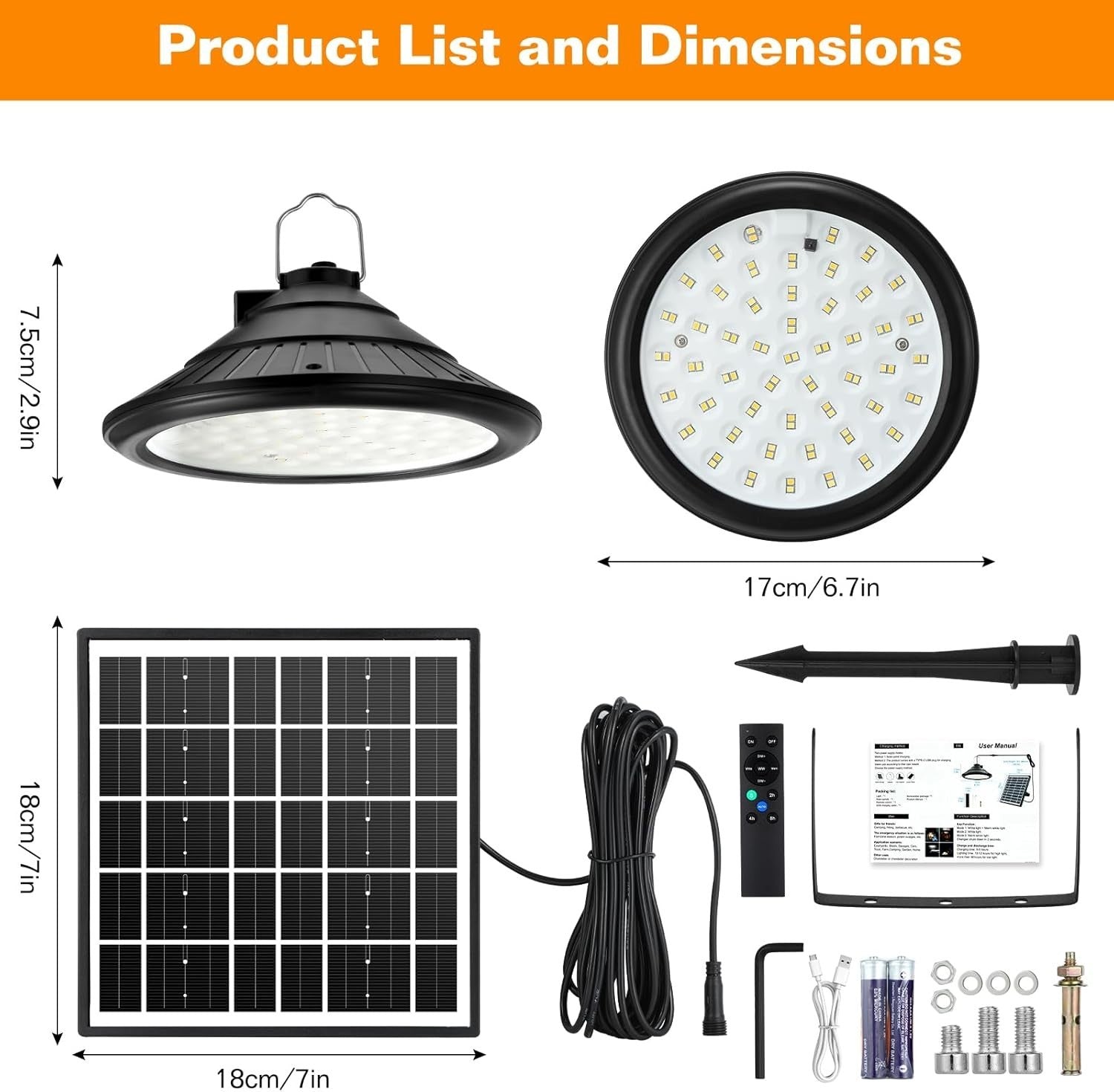 Solar Chicken Coop Light Timer LED 3 Color Dimmable IP66