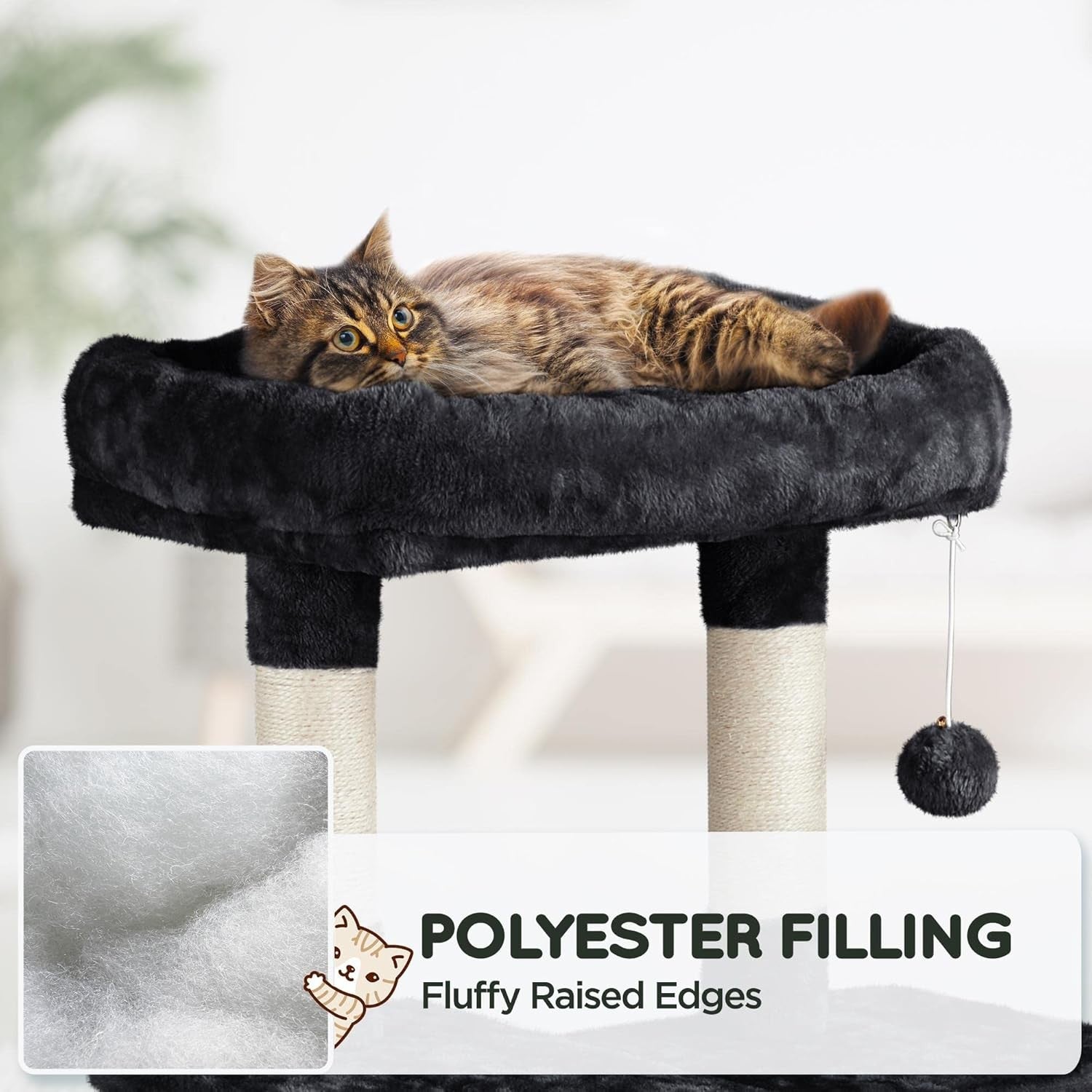 Large Cat Tree 159cm Multi Level Tower With Condo Hammock Scratching Posts