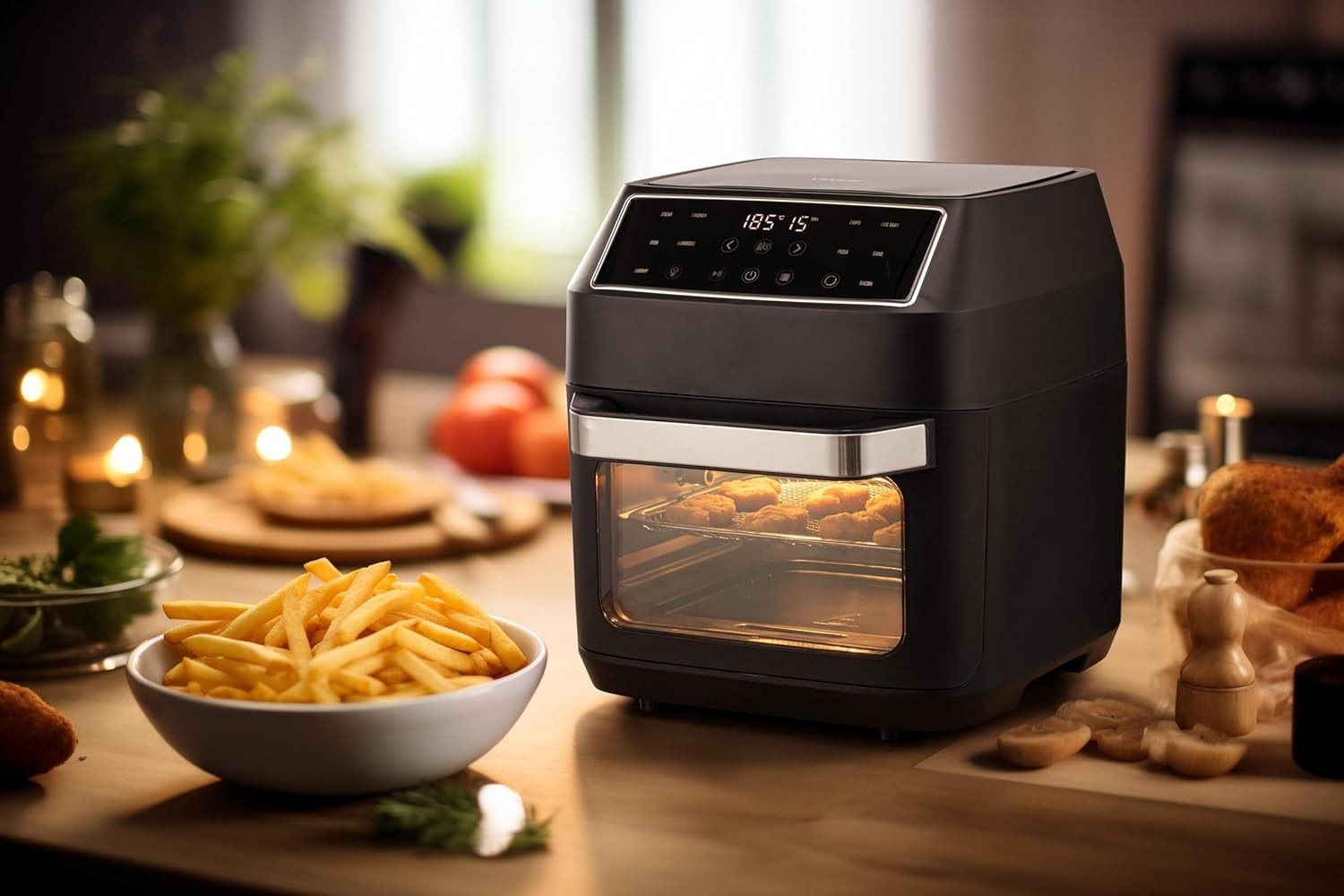 12L Air Fryer Oven Rotisserie 1700W Digital LED 8 Presets Accessories XL