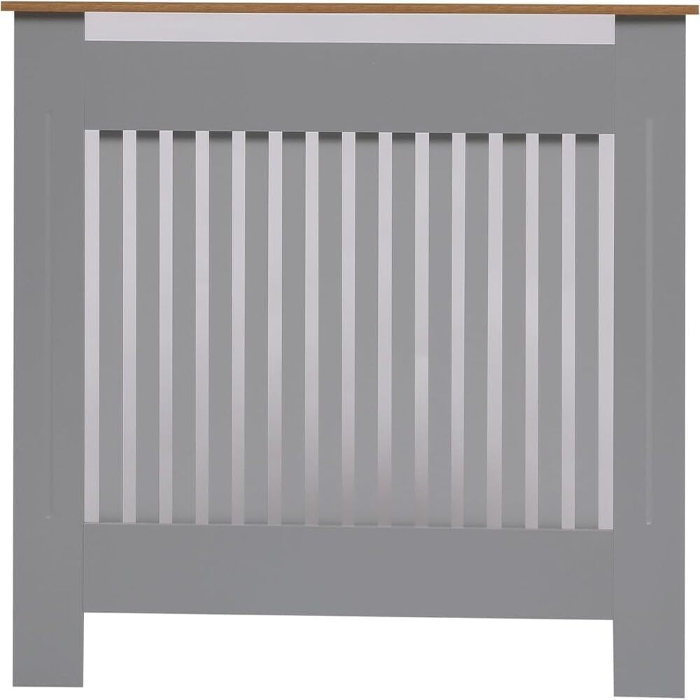 Modern Grey Radiator Cover MDF Heater Shelf Cabinet Stylish Safety Decor
