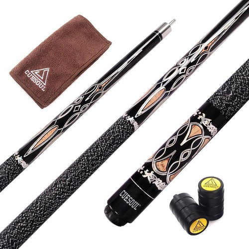 58in Pool Cue Stick 13mm Tip Irish Linen Wrap 19-21oz Hardwood Billiards