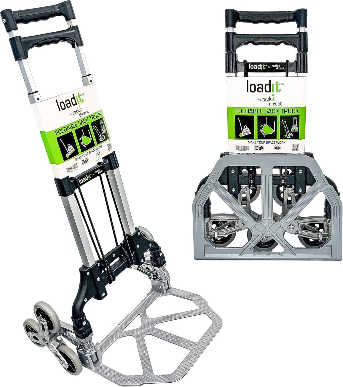 70kg Stair Climbing Sack Truck 6 Wheel Foldable Hand Trolley Cart
