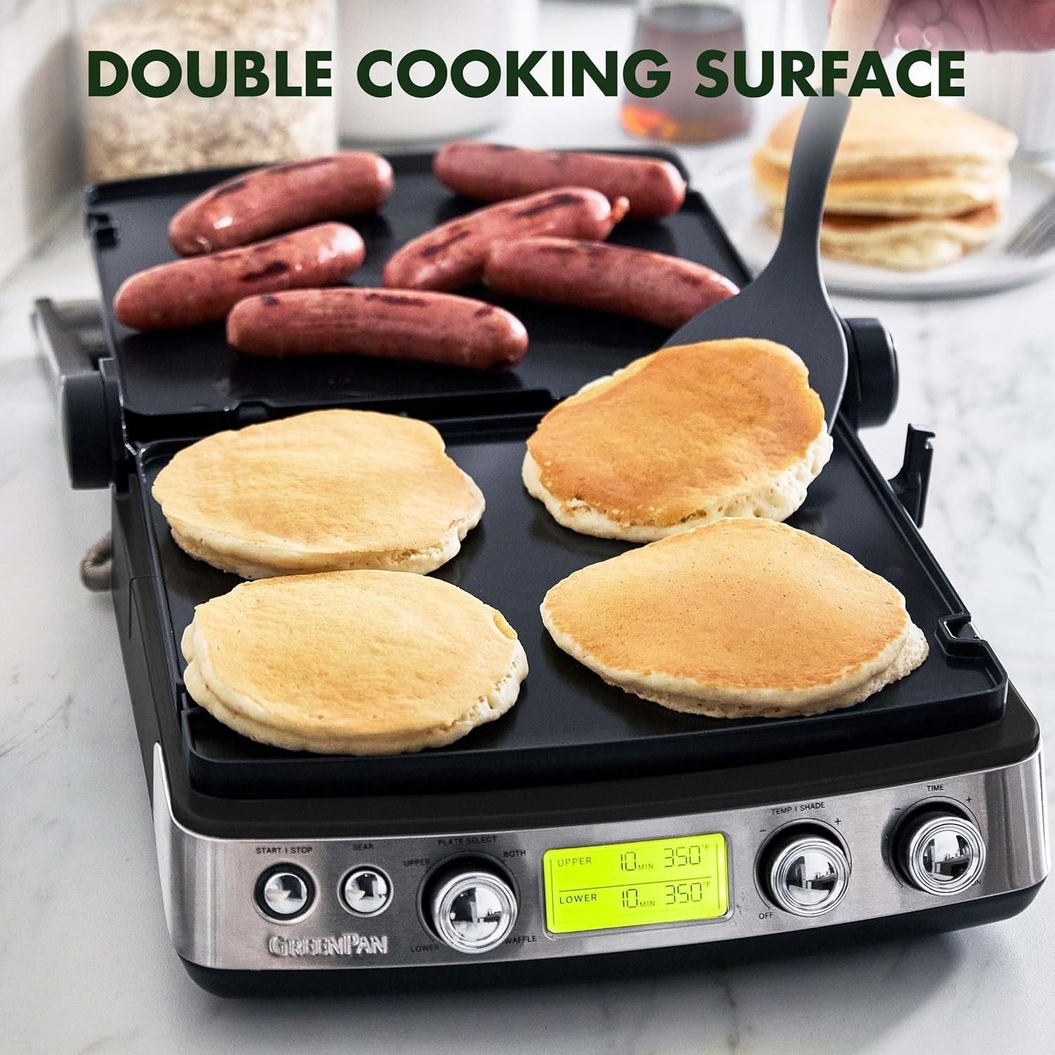 6-in-1 Contact Grill & Griddle Stainless Steel Ceramic Non-Stick 1400W