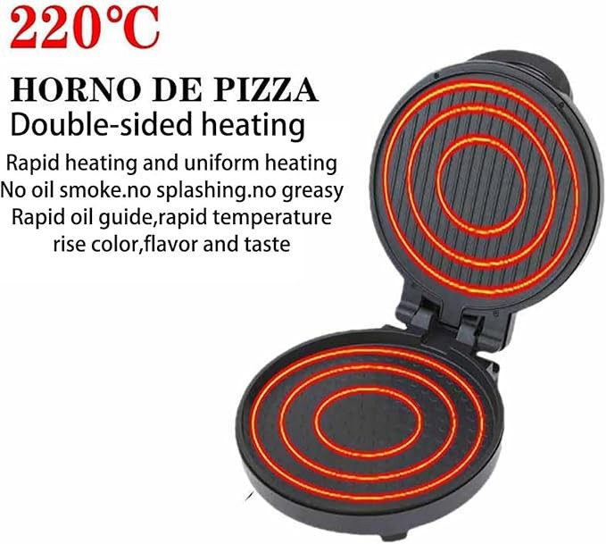 OZTYSGXM 1200W Electric Pizza Maker | 10” Countertop Pizza Oven with Non-Stick